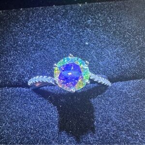 BendéLyon - 1CT Fancy Moissanite, Moonlight Ring, S925 With White Gold Plate